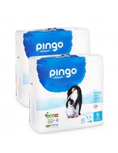 PINGO Pañales Ecológicos Talla 5 Junior 72 unidades
