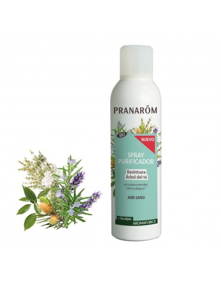 PRANARÔM AROMAFORCE Spray Purificador Ravintsara - Árbol del Té BIO PRANARÔM AROMAFORCE Spray Purificador Ravintsara - Árbol del Té BIO