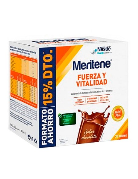 MERITENE Fuerza y Vitalidad Batido Chocolate 30 sobres