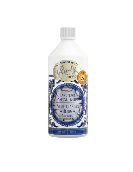 RUDY MEDITERRANEAN HERBS Jabón Líquido Manos 1000 ml - REFILL