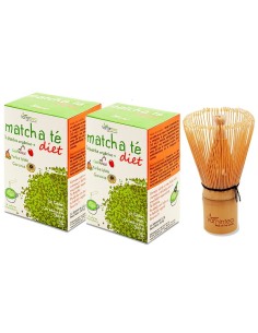 MATCHA TÉ DIET Duplo 14 Sobres + batidor de bambú de regalo.