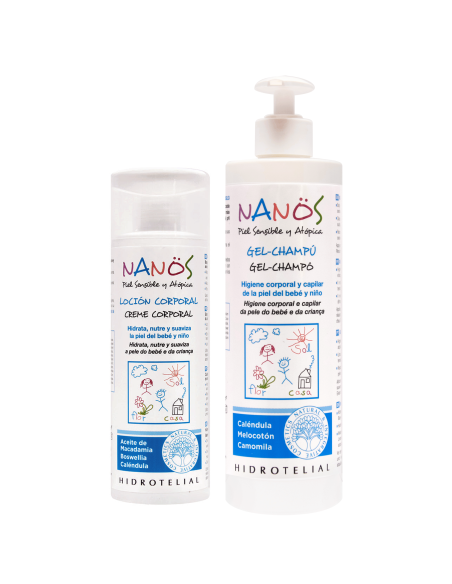 HIDROTELIAL NANÖS Pack Gel-Champú 500 ml + Loción Corporal 250 ml