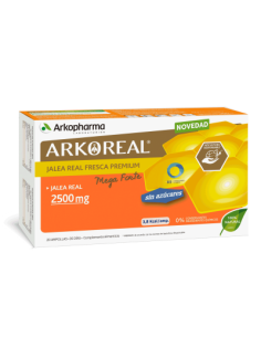 ARKOPHARMA Arkoreal Mega Forte jalea real fresca premium 20 ampollas 300 ml ARKOPHARMA Arkoreal Mega Forte jalea real fresca premium 20 ampollas 300 ml