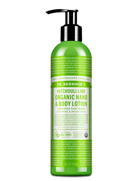 DR. BRONNER'S Loción Orgánica de Pachuli y Lima 240 ml