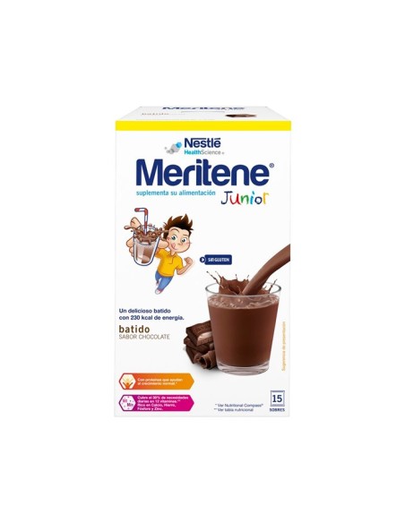 MERITENE Junior batido Fresa 450g 15 sobres x 30g