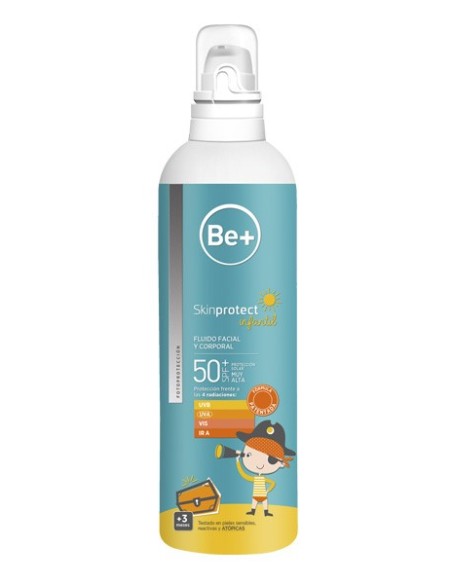 BE+ SKINPROTECT Infantil SPF+50 Fluido Corporal y Facial 250 ml
