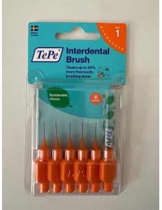 TEPE Cepillos interdentales ISO 0.45 mm color naranja 6 unidades