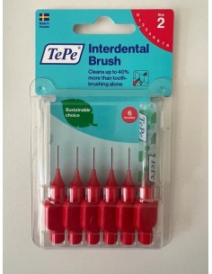TEPE Cepillos interdentales ISO 0.5 mm color rojo 6 unidades