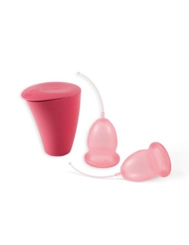 ENNA cycle 2 copas menstruales con recipiente