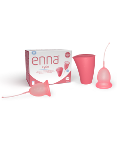 ENNA cycle 2 copas menstruales con recipiente