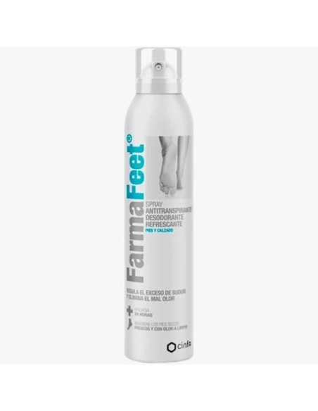 FARMAFEET Spray Antitranspirante Desodorante pies y calzado 150 ml