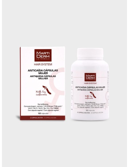 MARTIDERM Hair System cápsulas anticaída mujer 120 cápsulas