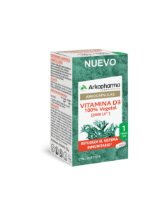 ARKOPHARMA Vitamina D3 100% vegetal 45 cápsulas ARKOPHARMA Vitamina D3 100% vegetal 45 cápsulas
