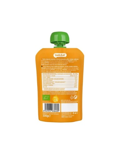 SMILEAT Pouch Leche de Almendras, Mango y Piña 100 g ECO