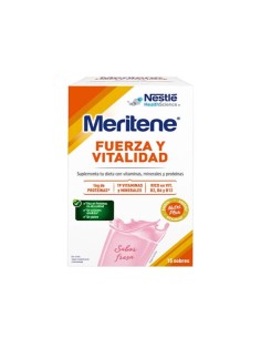 MERITENE Fuerza y Vitalidad Batido Fresa 15 sobres