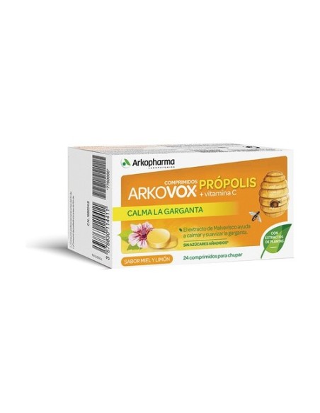 ARKOPHARMA ARKOVOX Própolis+ Sabor Miel Limón Vitamina C 24 comprimidos