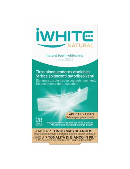 IWHITE Tiras blanqueadoras naturales disolubles 28 unidades