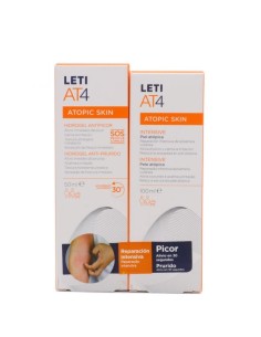 LETI AT4 Atopic Skin PACK SOS Hidrogel Antipicor 50 ml + Crema Intensiva Reparadora 100 ml