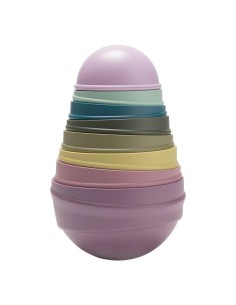 BIBS Wobbly Tower Stacking toy torre tambaleante bright rainbow