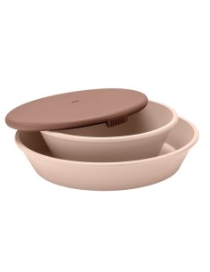 BIBS Wobbly Mini Meal Juego de platos blush